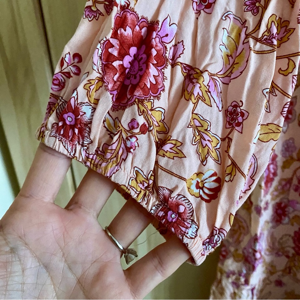 BOHO Floral Pink and Cream Dress With Tassel Detail 🌸 - Picture 10 of 14